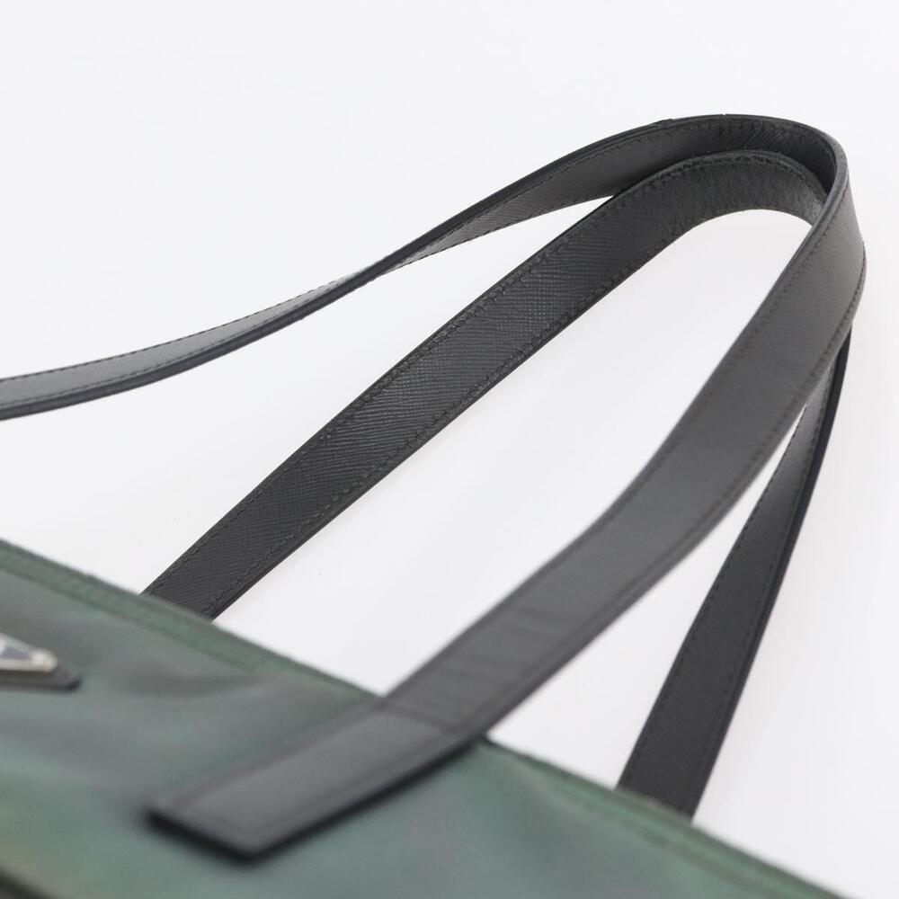 PRADA Tote Bag Nylon Khaki Silver Auth 146817 - Picture 8 of 16